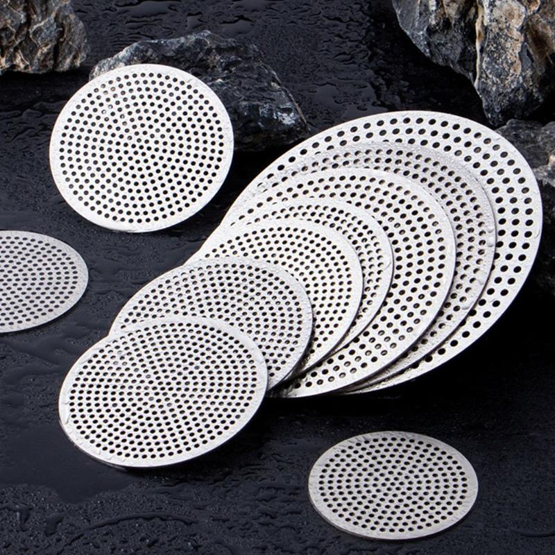 1mm Thick Stainless Steel Floor Drain Net Cover Round Shower Drain Hole Filter Hair Stopper for Kitchen