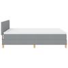 Box Spring Bed with Mattress Light Grey 140 x 190 cm Fabric