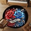 1pc Rose, Mom Round Chair mat Area Rug - Non-Slip, Floor Mat for Office, Bedroom, Ideal home decor Christmas Gift p0811480