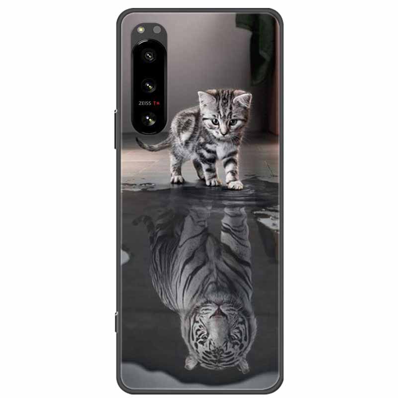 For Sony Xperia 5 III Case Soft TPU Cute Cats Silicone Protective Cover for Sony Xperia 5 II Phone Cases Xperia5 Cartoon Fundas