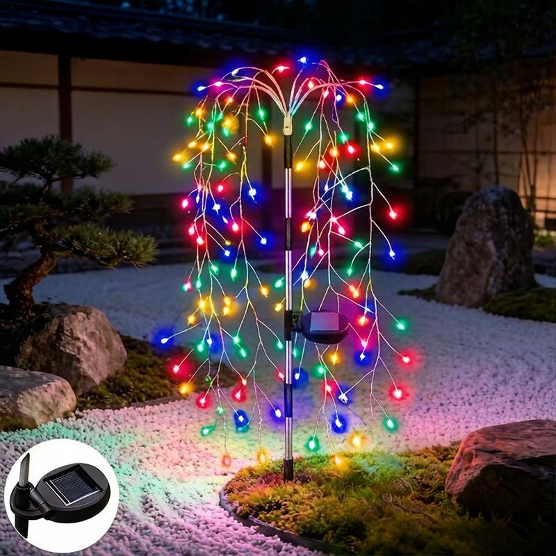 

200/100LED Outdoor Solar Fireworks Lighting Decor Led Light Fairy Lights Ramadan Lamp Waterproof String Lights for Courtyards Colorful-100LED