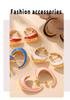 European Chic 18K Gold Plated Crescent Drop Earrings