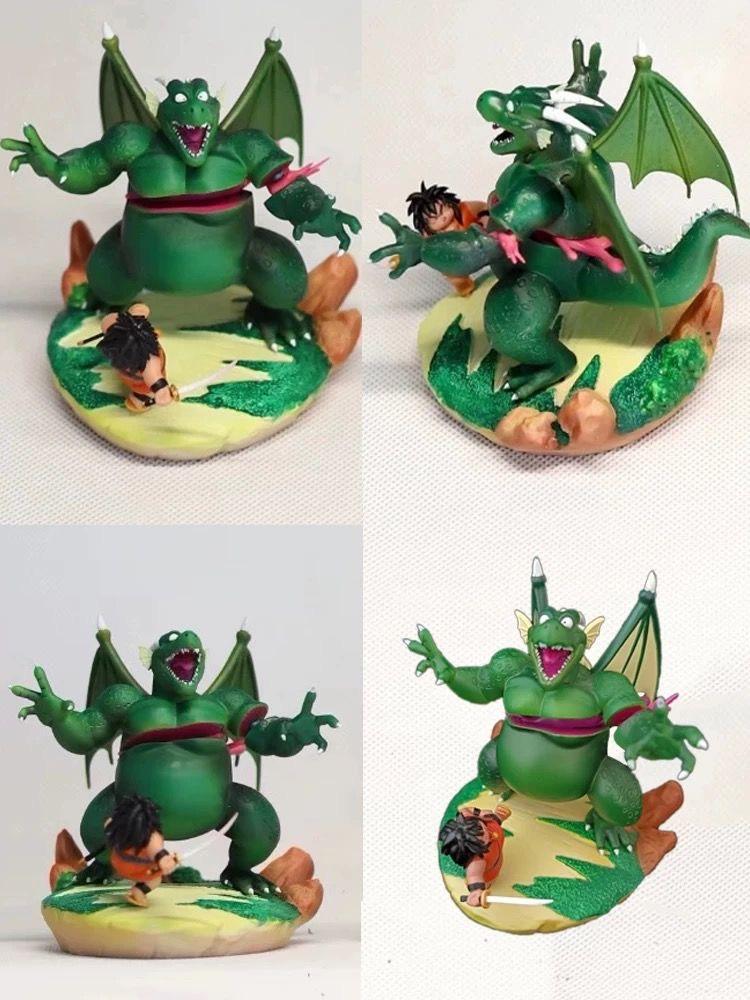 Drogan Boll Yajirobe Vs Cymbal Figurine Classic Anime Scenes Figures 8cm Pvc Action Figures Gk Statue Collection Model Toys Gift