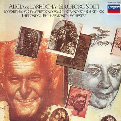 LP Record ALICIA DE LARROCHA, GEORG SOLTI, LO - Mozart Piano Concerto No.27 No.25 L15C2230 LONDON 1986 Japan Obi Classical Used