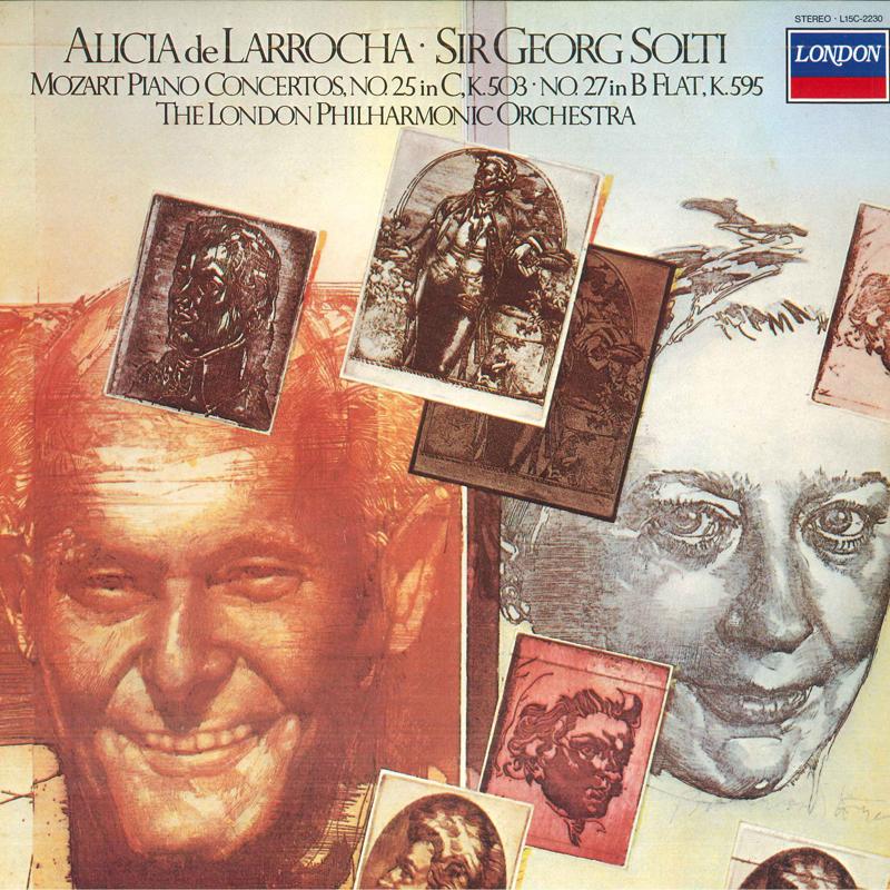 LP Record ALICIA DE LARROCHA, GEORG SOLTI, LO - Mozart Piano Concerto No.27 No.25 L15C2230 LONDON 1986 Japan Obi Classical Used