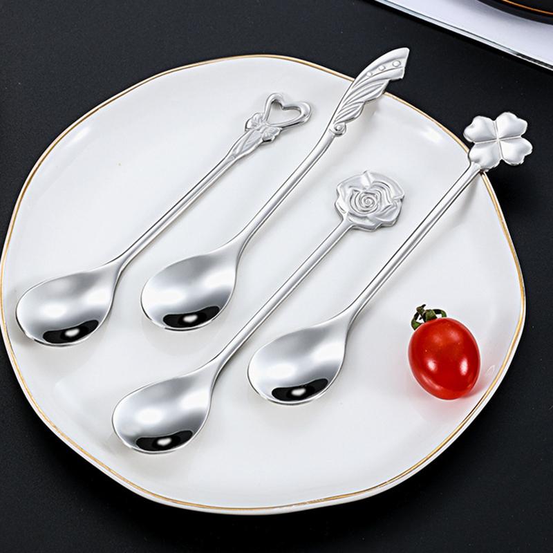 Stainless Steel Coffee Tea Stirring Spoon Dessert Spoon, Silver (BPA Free, No FDA)