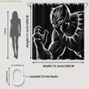 1pc Marvel Black Panther Waterproof Polyester Shower Curtain with Hooks, Machine Washable, Cartoon Pattern, Arts Theme, All-Se
