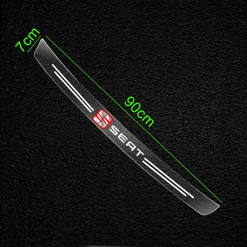 1Pcs Transparent Car Trunk Badge Protective Sticker Car Accessories For SEAT Leon Altea Ibiza Toledo Cordoba Alhambra Arona Ateca Exeo