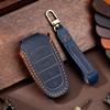 Leather Car Key Case Cover Fob Accessories for Hyundai Tucson Solaris Sonata Hybrid Nexo Nx4 Grand Santa Fe Keychain Holder Bag