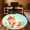 1pc fox rabbit Round Chair mat Area Rug - Non-Slip, Floor Mat for Office, Bedroom, and Indoor Decor c1125609