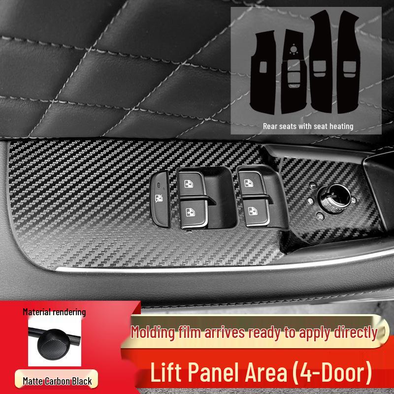 Hongqi HS5 Interior Carbon Fiber Anti-Kick Pad & Gear Shift Sticker Set