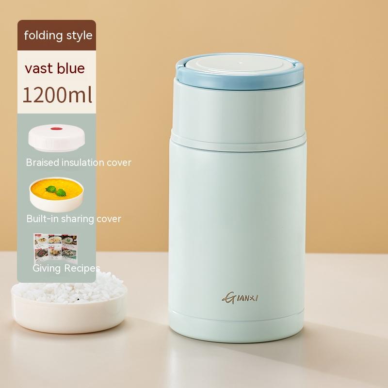 Braising Cup  New 24-hour Insulated Lunch Box Bucket Smouldering Stew Porridge Portable 316 Stainless Steel Braising Pot