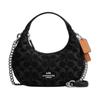 CARMEN 19 Reißverschluss Denim Handtasche klein Damen Schwarz