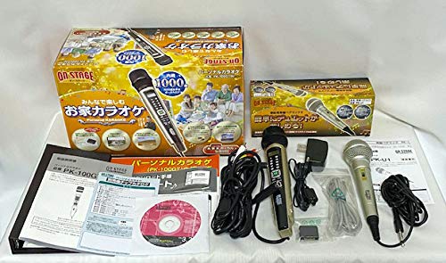

Personal karaoke On Stage with 1000 songs built-in PK-100GT(N) & additional wired pair microphone PK-U1 (worth 4800 yen)