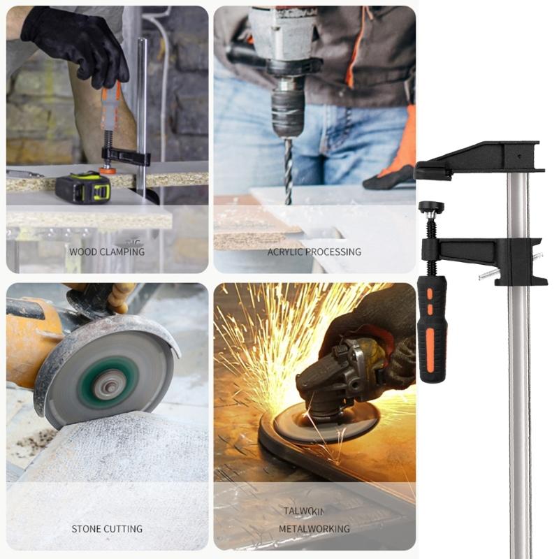 Morsetto a Rilascio Rapido per Legno Utensile Manuale per Falegnameria Morsetto Regolabile per Lavorazione del Legno Tipo F Clip di Fissaggio Facile da Installare