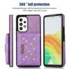 Lanyard Crossbody Wallet Leather Cards Solt Bag Cover for Samsung Galaxy S23 S22 Ultra S21 FE A54 A52s A72 A53 5G Glitter Case