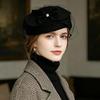 Breathable Wool Jazz Hat Warm Woolen British Style Hat Fashion Felted Wool Hat  Evening Cocktail