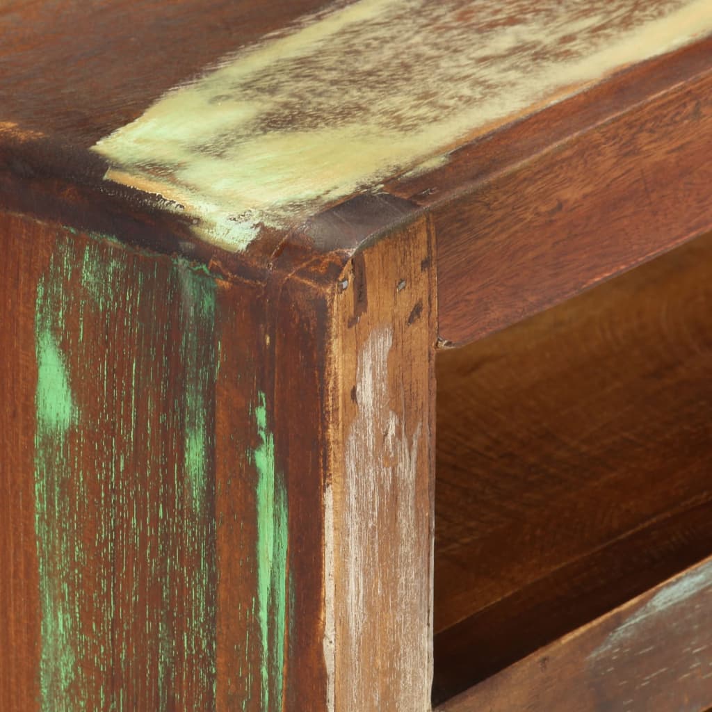 TV Cabinet Multicolored 110 X 30 X 40 Cm Solid Reclaimed Wood