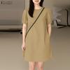 ZANZEA Women Casual Round Neck Solid Color Summer Short Sleeve Dress