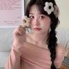Plush Solid Color Star Hair Clip for Women Y2k Simple Hollow Design BB Clip Hairpin Girl Side Clip Cute Hair Accessories