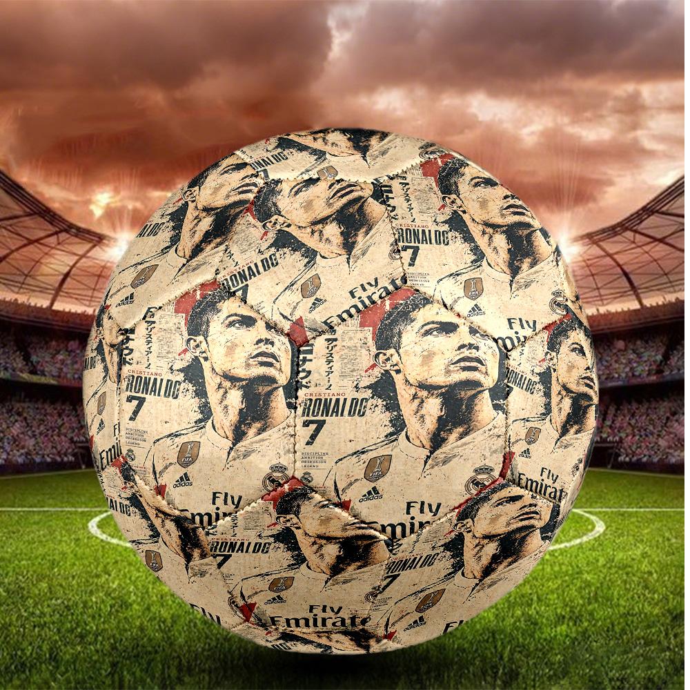 Cristiano Ronaldo Taglia 5 Pallone da Calcio Pallone da Calcio ad Alta Elasticità Per Competizione All'aperto Allenamento Quotidiano Gioco