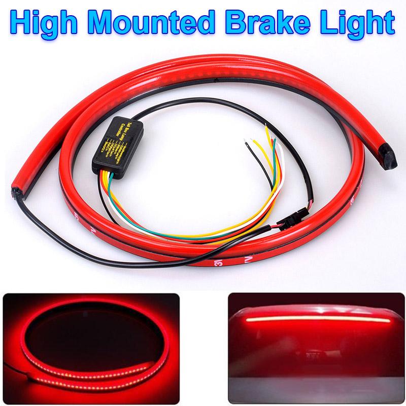 Car Universal 12V Flexible LED Light Strip Multi-mode Rear Tail Warning Turn Signal Running Lamp Brake Stop Turn Signal Lights