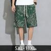 Men's Plus Size Print Casual Shorts – Elastic Waist Drawstring Loose Fit Summer Shorts (5XL-11XL)