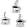 3pcs Minimalist Coffee Cup Wall Hangings Nordic Style Coffee Shop Decorations  Indoor