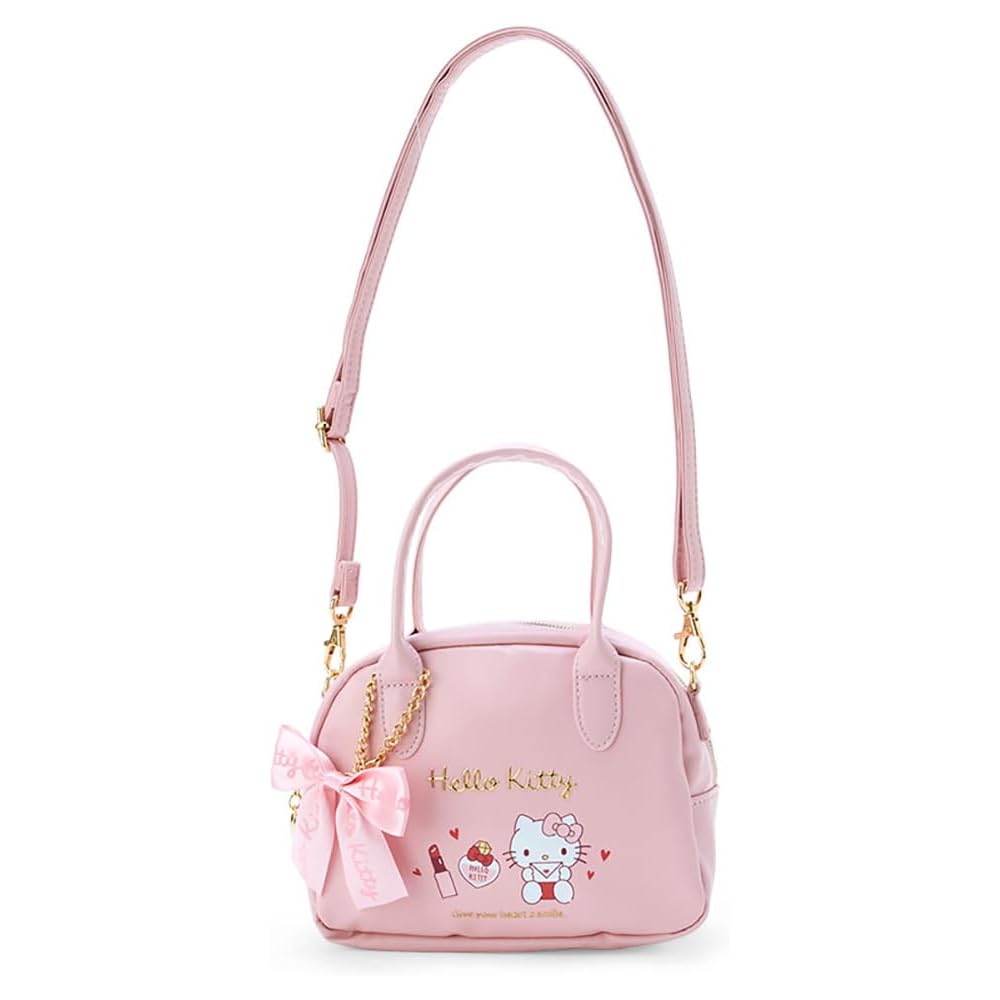 Sanrio Hello Kitty Mini Boston Bag with Shoulder Strap 19x7x14.5cm Faux Leather