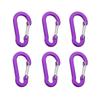 6Pcs/lot Aluminum Alloy Carabiner Keychain Outdoor Camping Climbing Snap Clip Lock Buckle Hook Fishing Accessories