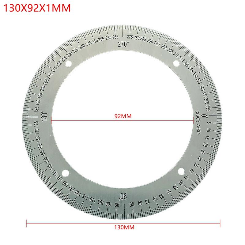 1 Piece 360 Stainless Steel Angle Measurer Tool Dial Diy Machine Tool Replacement Parts 80MM 100MM 130MM 140MM 180MM