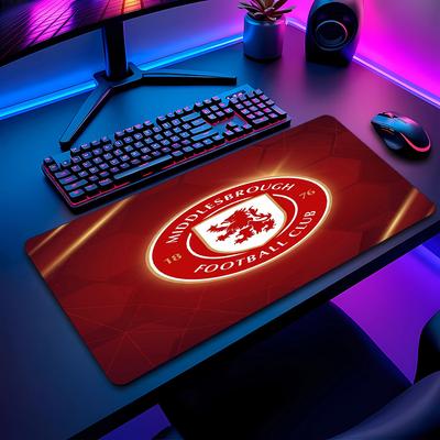 Middlesbrough Football Pattern Mouse Pad Non?Slip Rubber Base Gaming Mousepad For Desk Office Home