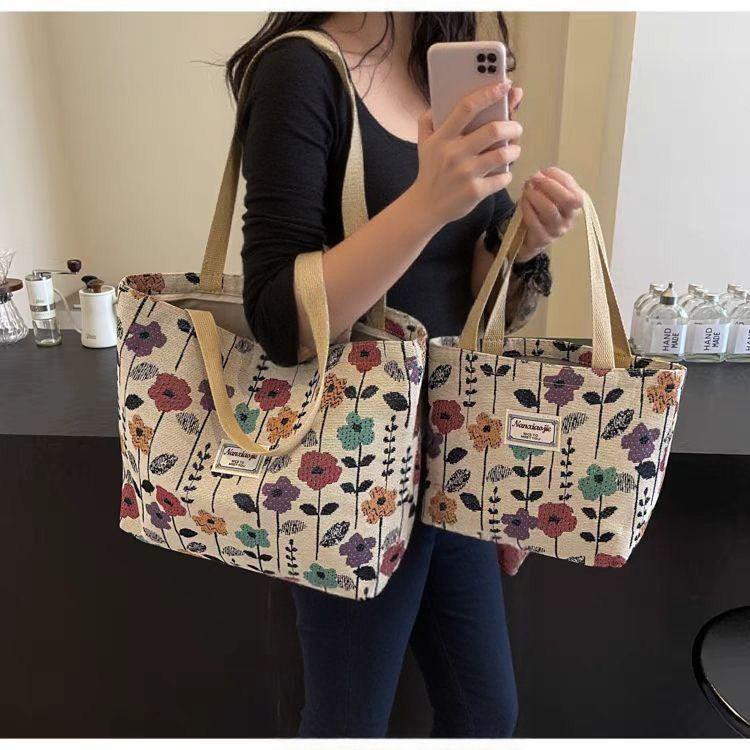 Mini Canvas Crossbody Tote Bag for Women - Large Capacity Handbag for College Students and Commuters