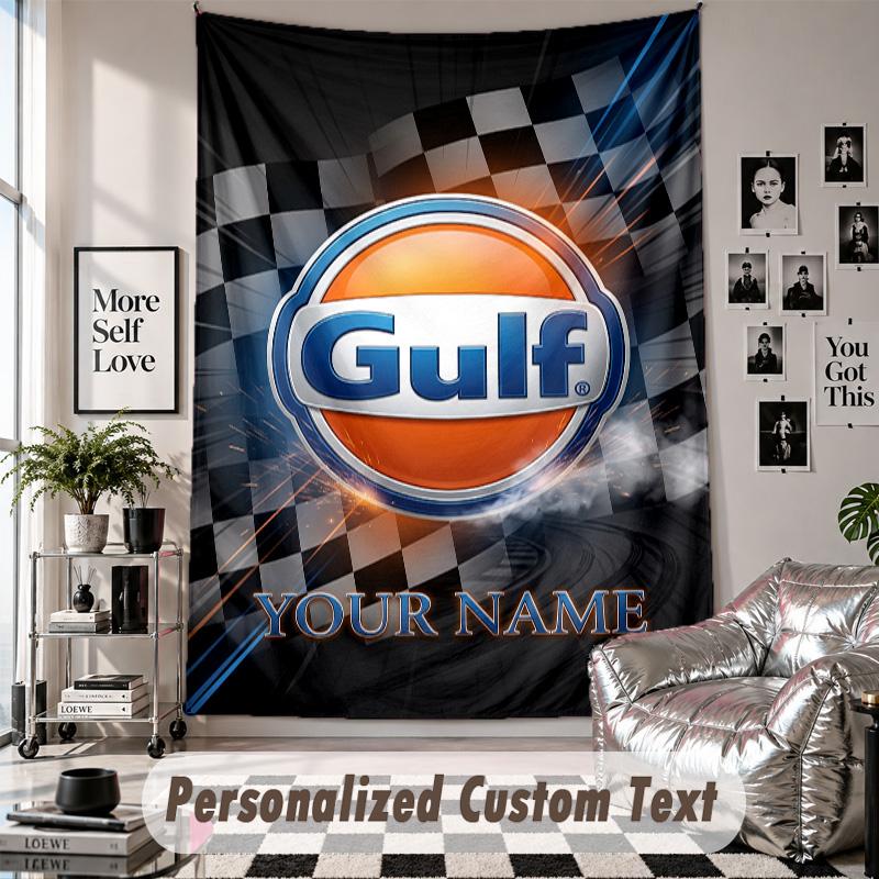 Wall Hanging Tapestry With Custom Name & Text, Gulf Decorative Tapestry For Bedroom