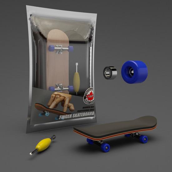 Mini Finger Skateboard Toy with Ball Bearings Wheels Professional Wooden Alloy Small Finger Board Teens Adults Sport Training Props