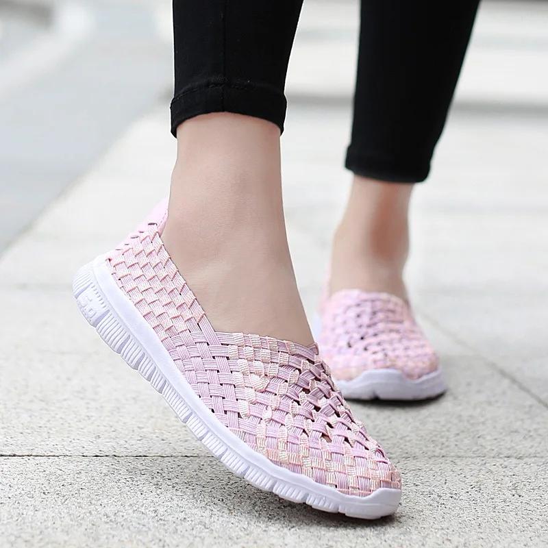 Sneakers da Donna Estive Scarpe Intrecciate Ballerine da Donna Mocassini Casual Traspiranti Femael Tenis Sneakers Leggere