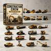 Jouets Tradition de Noël Calendrier de l'Avent Train 24 Jours, Boîte Compte à Rebours avec Mini Véhicule Figurines Festives à Collectionner, Set d'Ornements Acryliques 2D, Cadeau pour