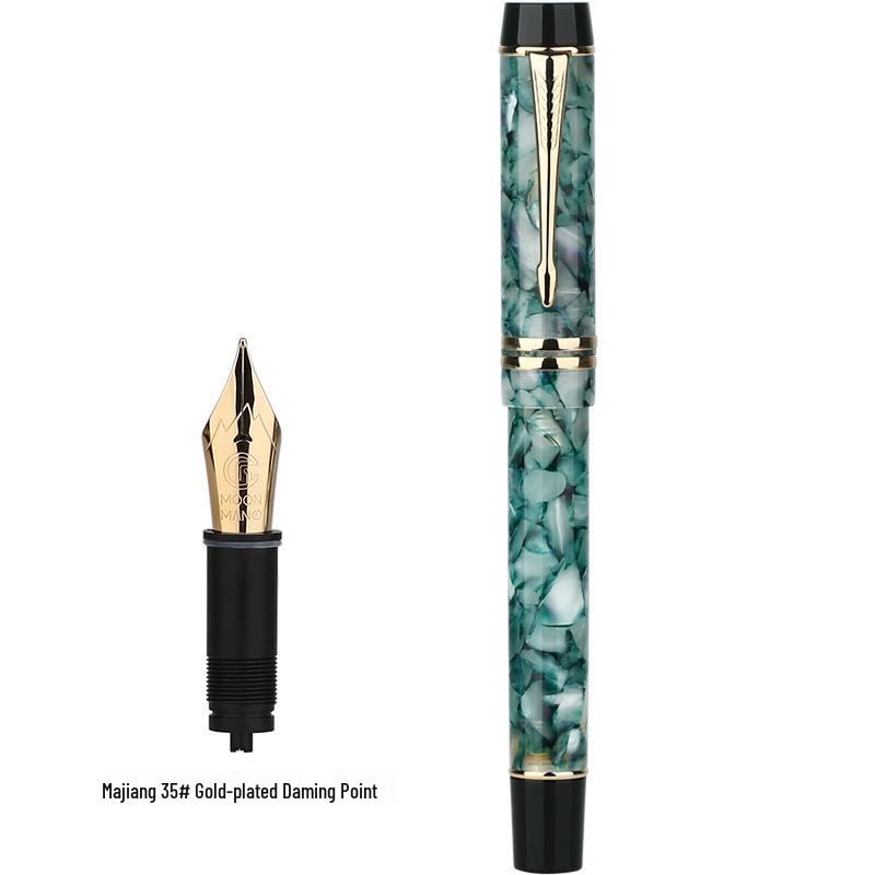 

MOONMAN M600S Fountain Pen, 35 Gold-Plated Nib, Large Size, Ideal for Business, Writing Practice, Calligraphy, Ancient Style, Gift. Others