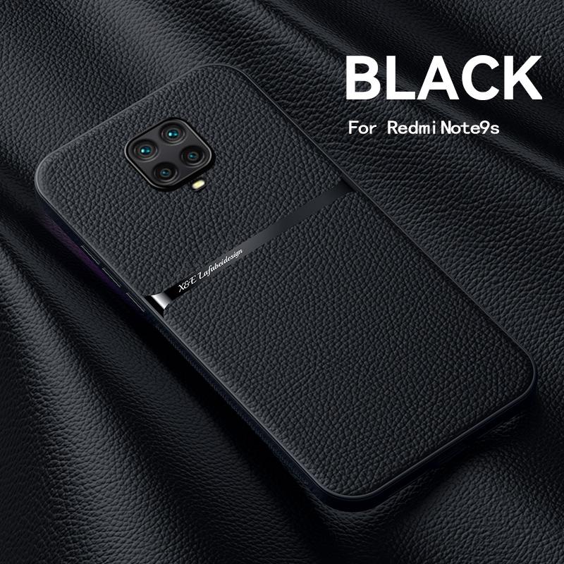 For Xiaomi Redmi Note 9 Pro Case Leather Magnetic Phone Case For Redmi Note 9S 9Pro Max Note9S Built-in Metal Plate Back Cover