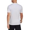 Adidas Pure Color Simple Logo Embroidery Casual Sports Short Sleeve T-Shirt Men Tops White HC5071