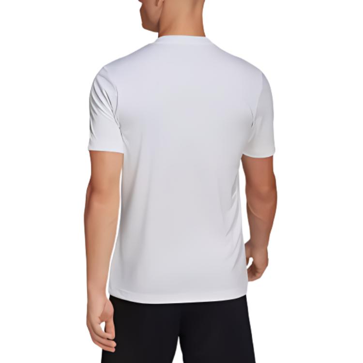 Adidas Pure Color Simple Logo Embroidery Casual Sports Short Sleeve T-Shirt Men Tops White HC5071