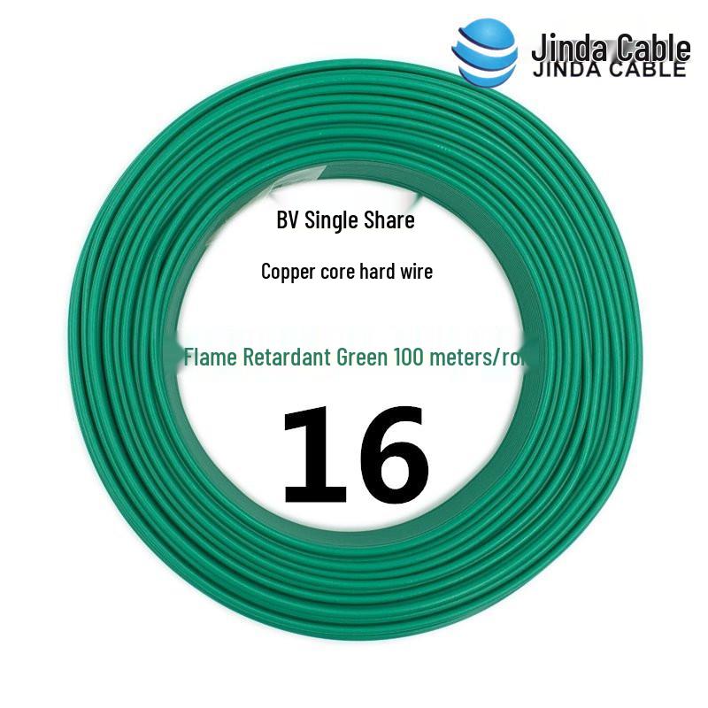 Jinda 2.5mm² Copper Core Wire: 4/1 Square Millimeter, Flame Retardant, BV Single Core for Home Décor