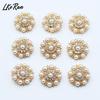 New 10Pcs 20MM Diamond Rhinestone Buttons Alloy Shank Base For DIY Sewing Accessories Handcraft Wedding Decorations