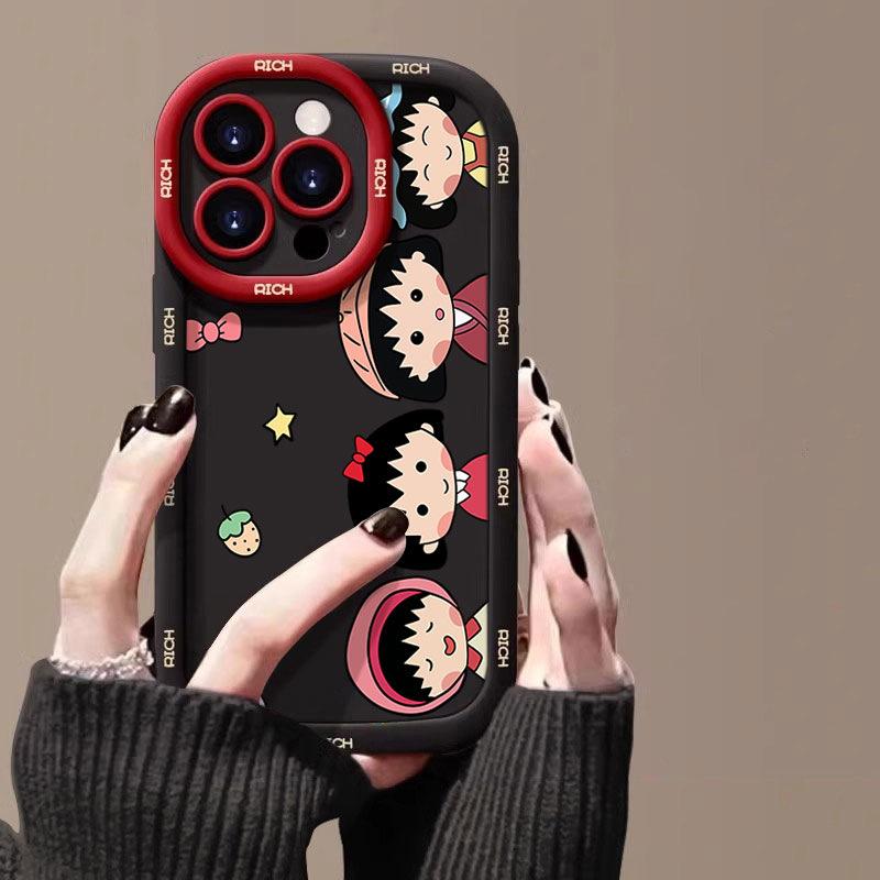 Applicable To Apple 11promax Cartoon Mobile Phone Case Silicone Puff Case New Xiaomi 11pro Cherry Balls