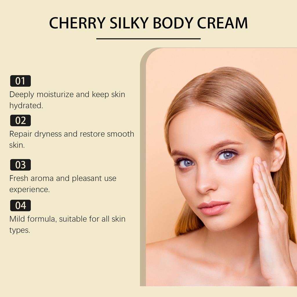 Woodsleep Cherry Moisturizing Cream Luxurious Hydrating Lotion For Silky Smooth Skin