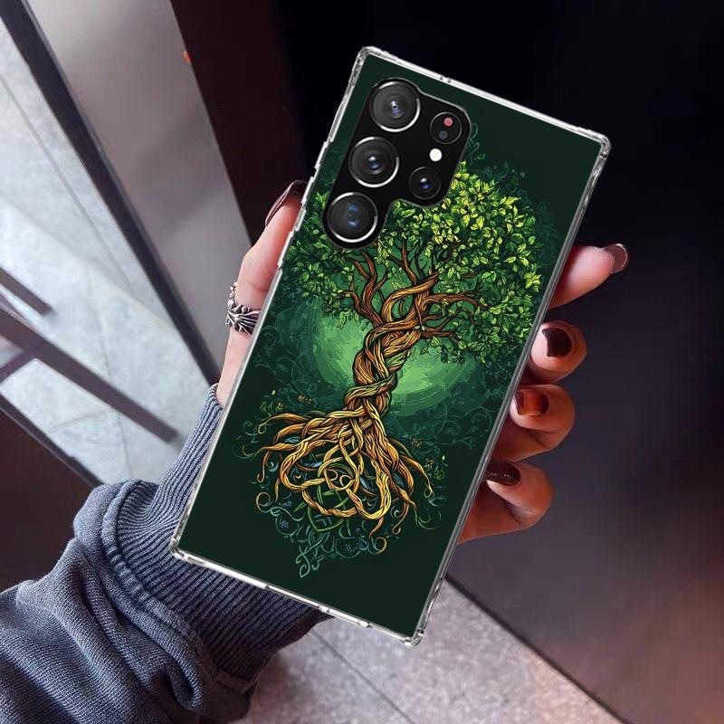Tree of Life Space Phone Case For Samsung Galaxy S23 S24 S25 Edge S26 Ultra S22 + S21 Plus S20 FE Cover Silicone Print Shell Gal