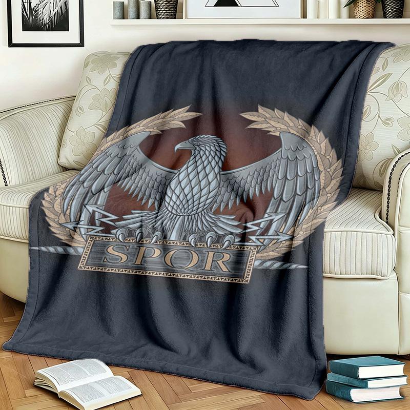 SPQR Theme Blanket Suitable For Beds Sofas And Camping Perfect For Both Men And Women Comfortable Bedding All Year Round