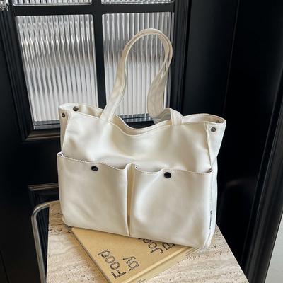 Sac en toile Grande capacité sac à main tendance pour femmes Nouveau sac à main simple tendance printemps et été Sac pour femmes Sac à bandoulière pour le travail