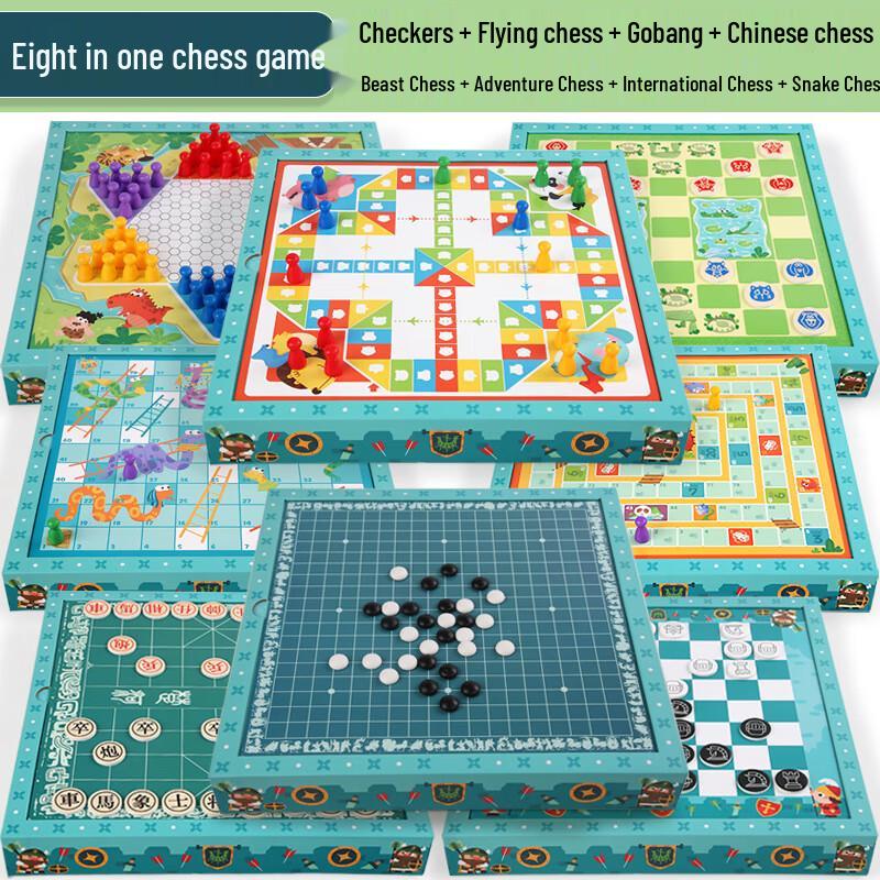 Brangdy 8-in-1 Multi-Game Board Set for Kids