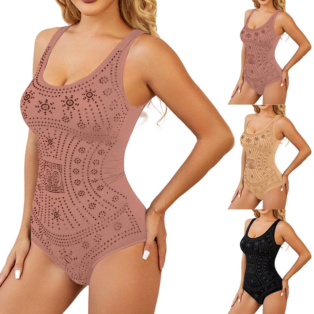 Women's Fashionable Bodysuit With Backless Straps, , Button, Slimming And Shaping Bodysuit